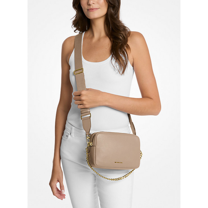 Michael Kors Bryant Medium Leather Camera Bag, Birch