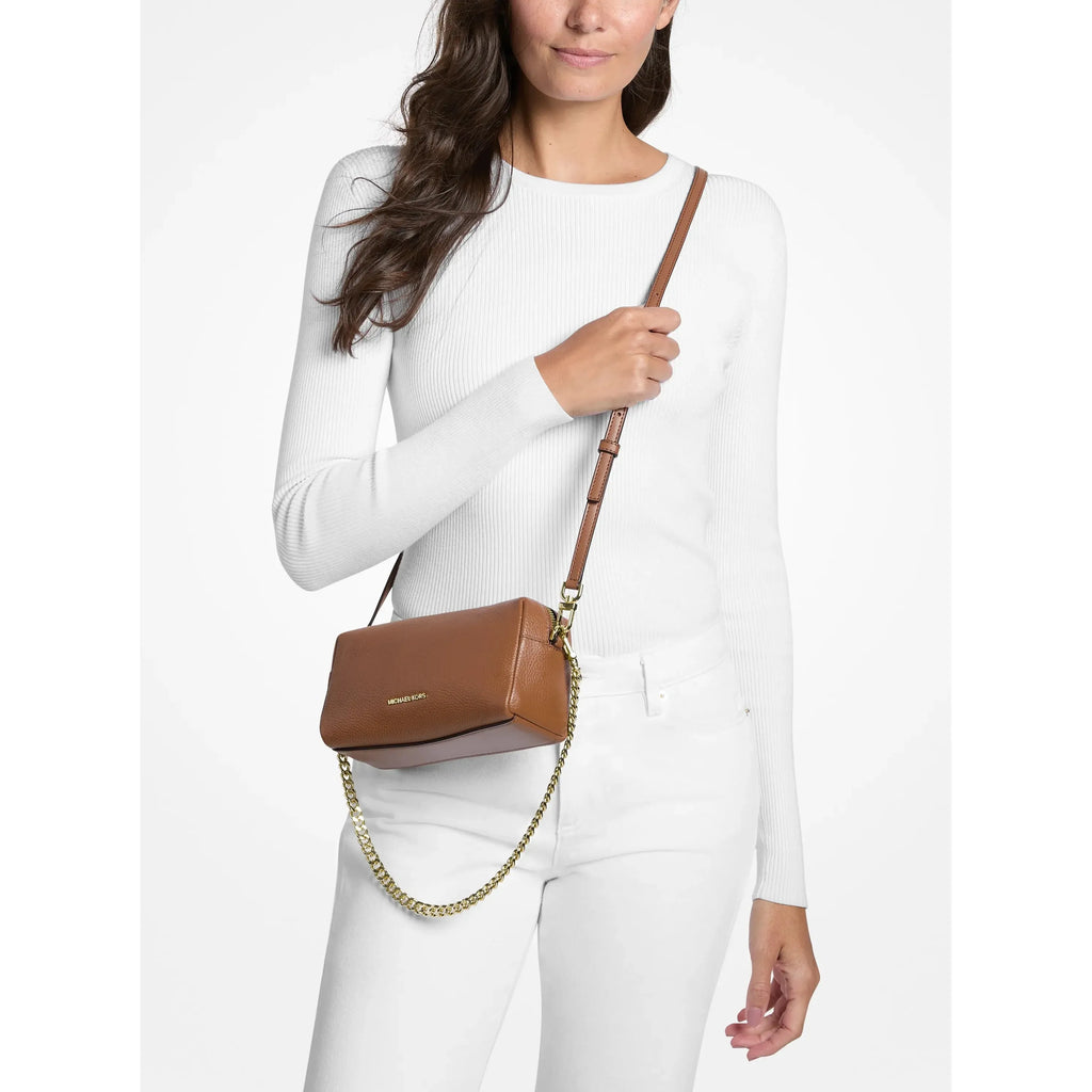 Michael Kors Bryant Small Leather Crossbody, Luggage