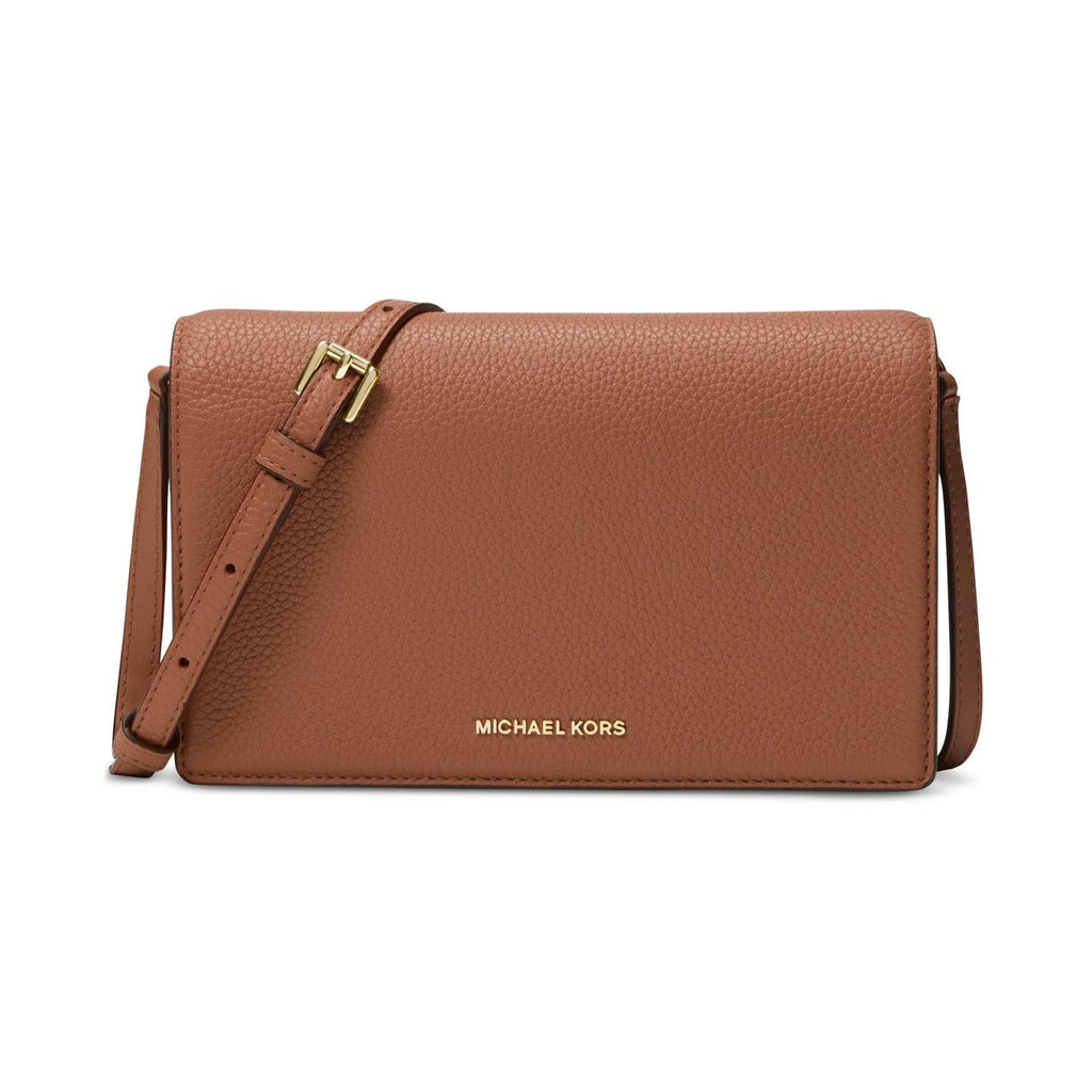 Michael Kors Jet Set Medium Leather Crossbody, Luggage