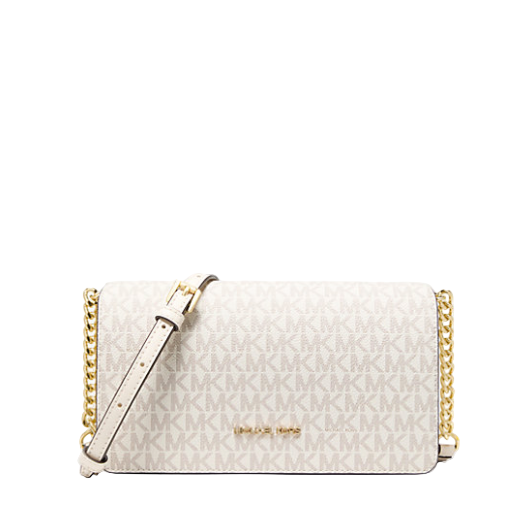 Michael Kors Jet Set Medium Signature Logo Crossbody, Vanilla