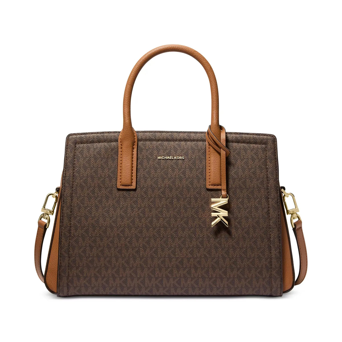 Michael Kors Laila Medium Satchel, Signature Brown