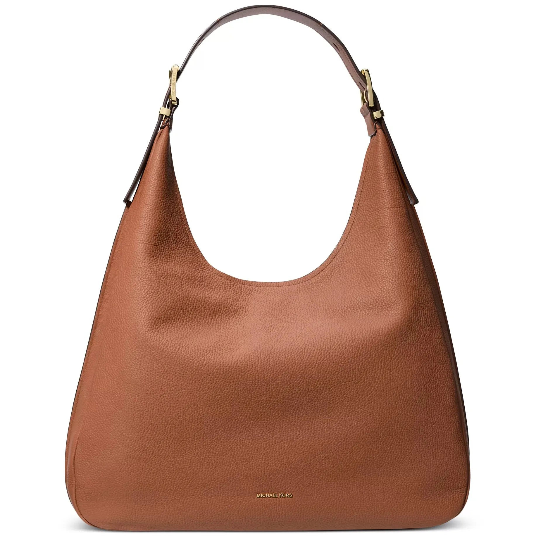 Michael Kors Nolita Leather Shoulder Hobo Bag, Luggage