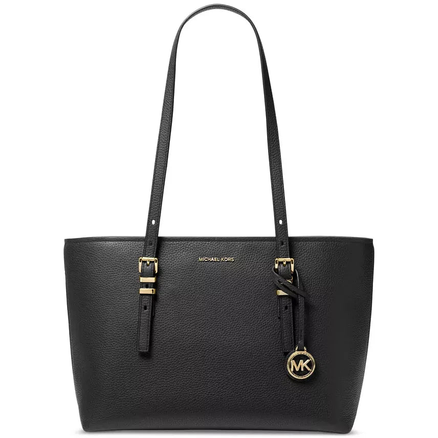 Michael Kors Quinn Leather Large Tote, Black