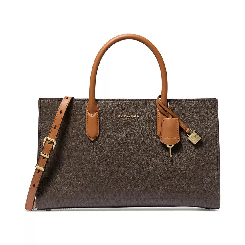 Michael Kors Scarlett Signature Logo Satchel, Brown