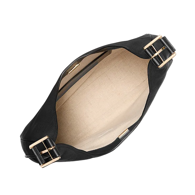 Micheal Kors Nolita Leather Shoulder Hobo Bag, Black