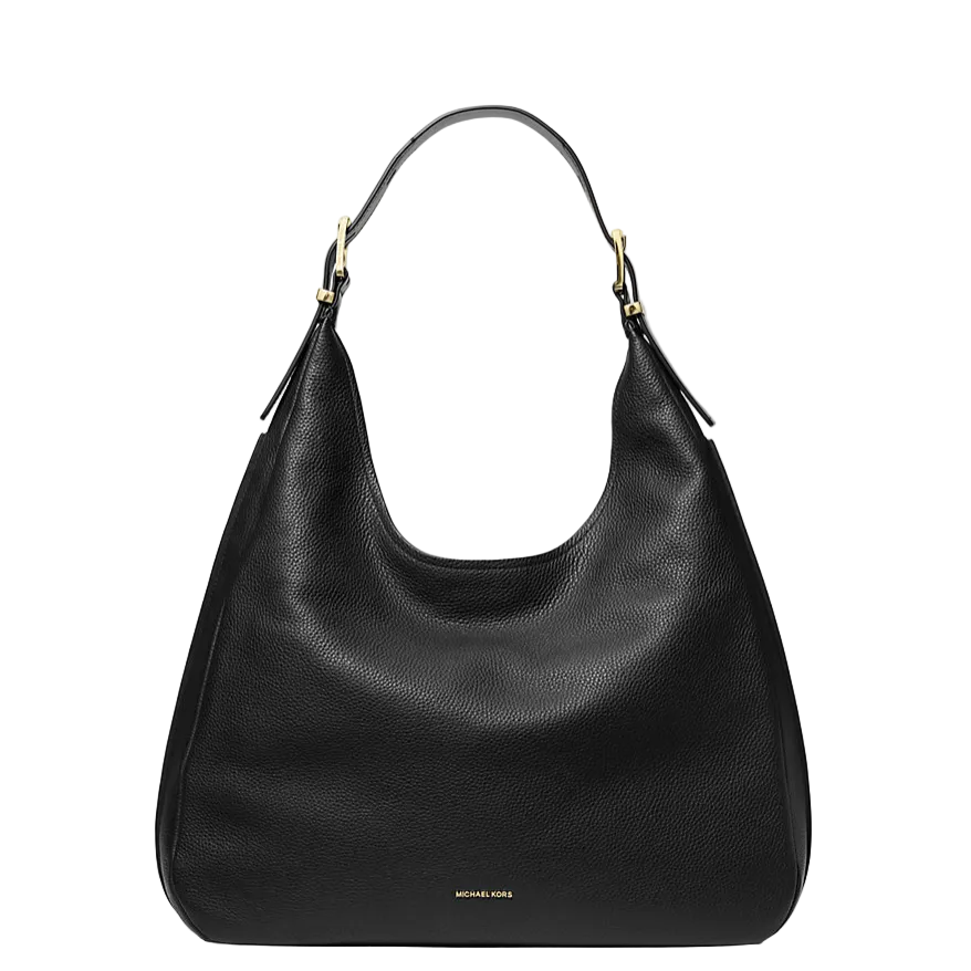 Micheal Kors Nolita Leather Shoulder Hobo Bag, Black