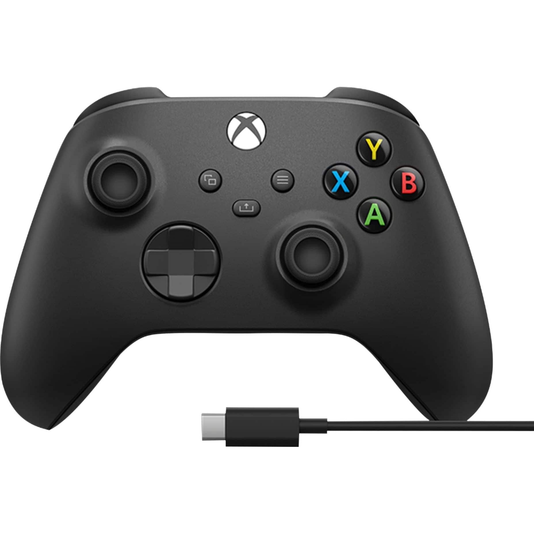 Xbox Wireless Controller + USB-C Cable, Carbon Black