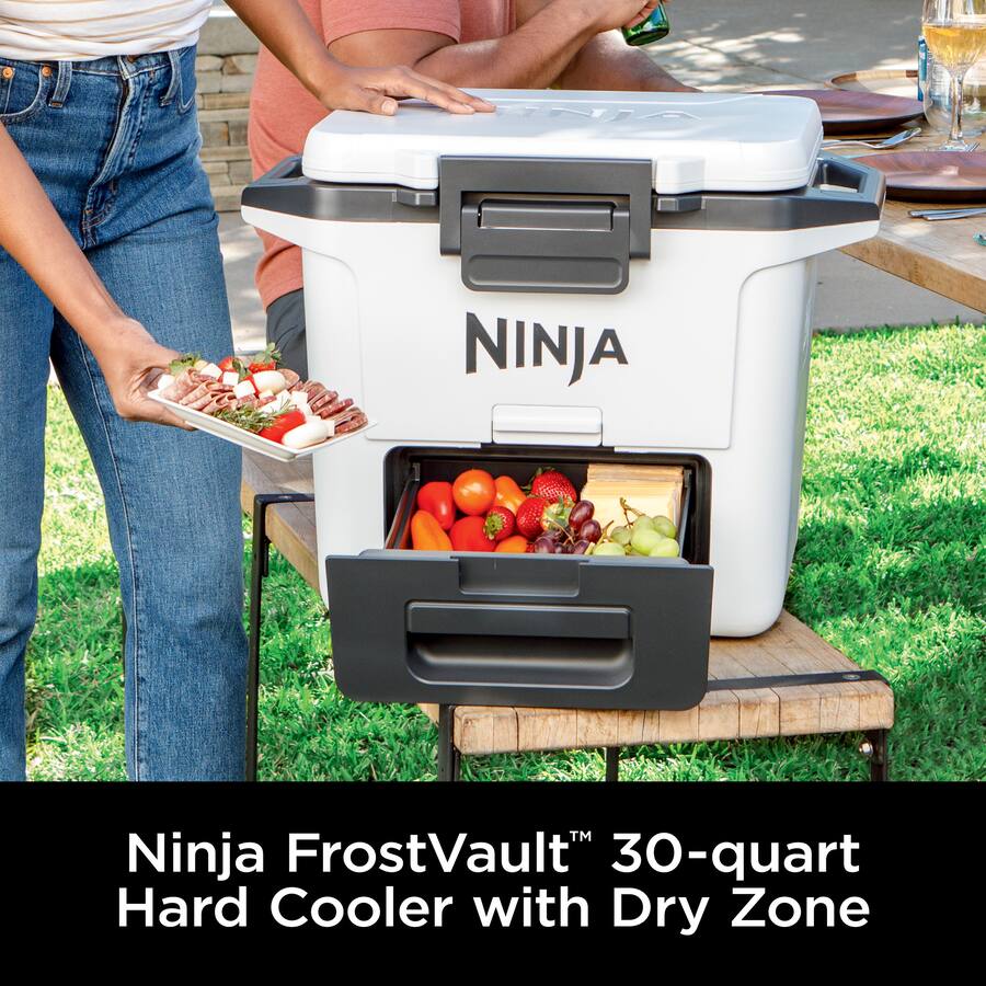Ninja 30 Quart FrostVault Hard Cooler with Dry Zone, Cloud White