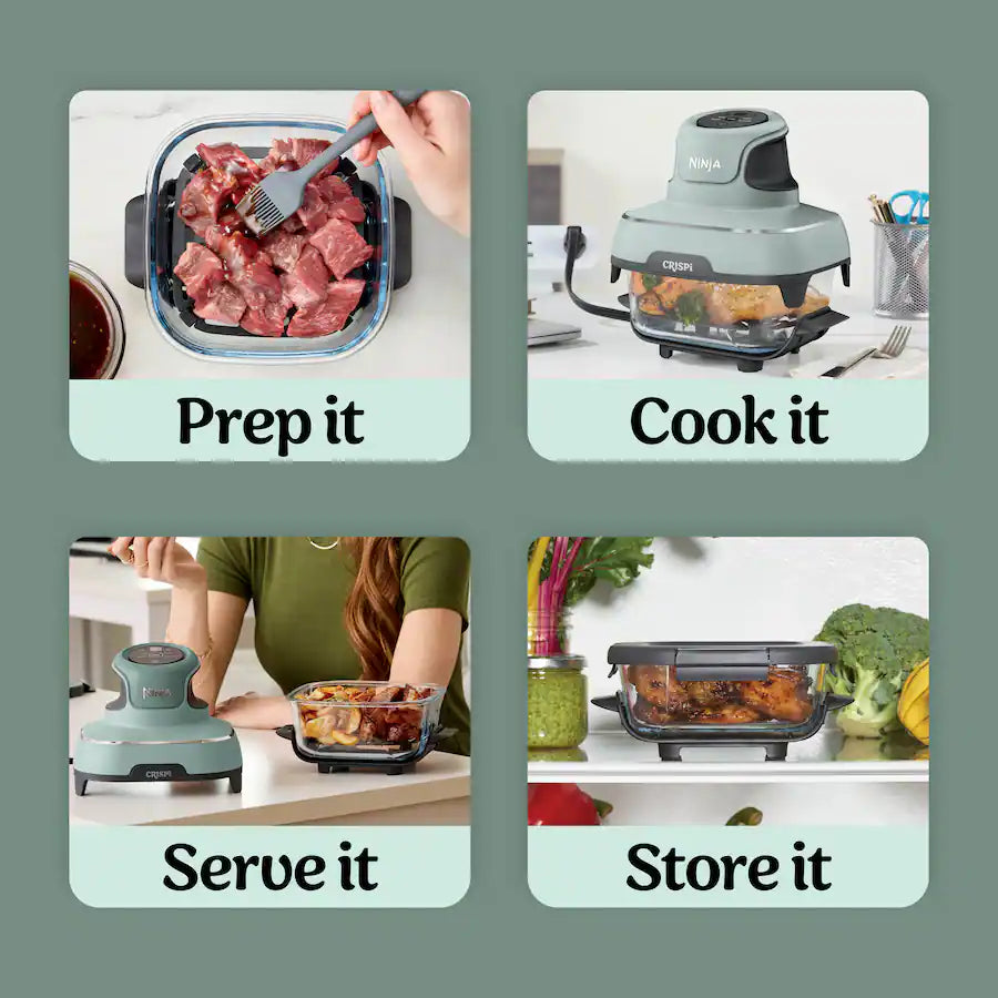 Ninja Crispi 4-in-1 Portable Cooking System, Sage Green