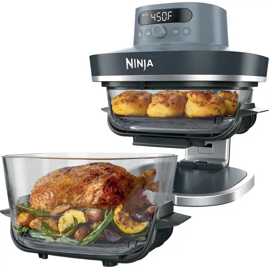 Ninja Crispi Pro 6-in-1 Countertop Glass Air Fryer, Cyberspace