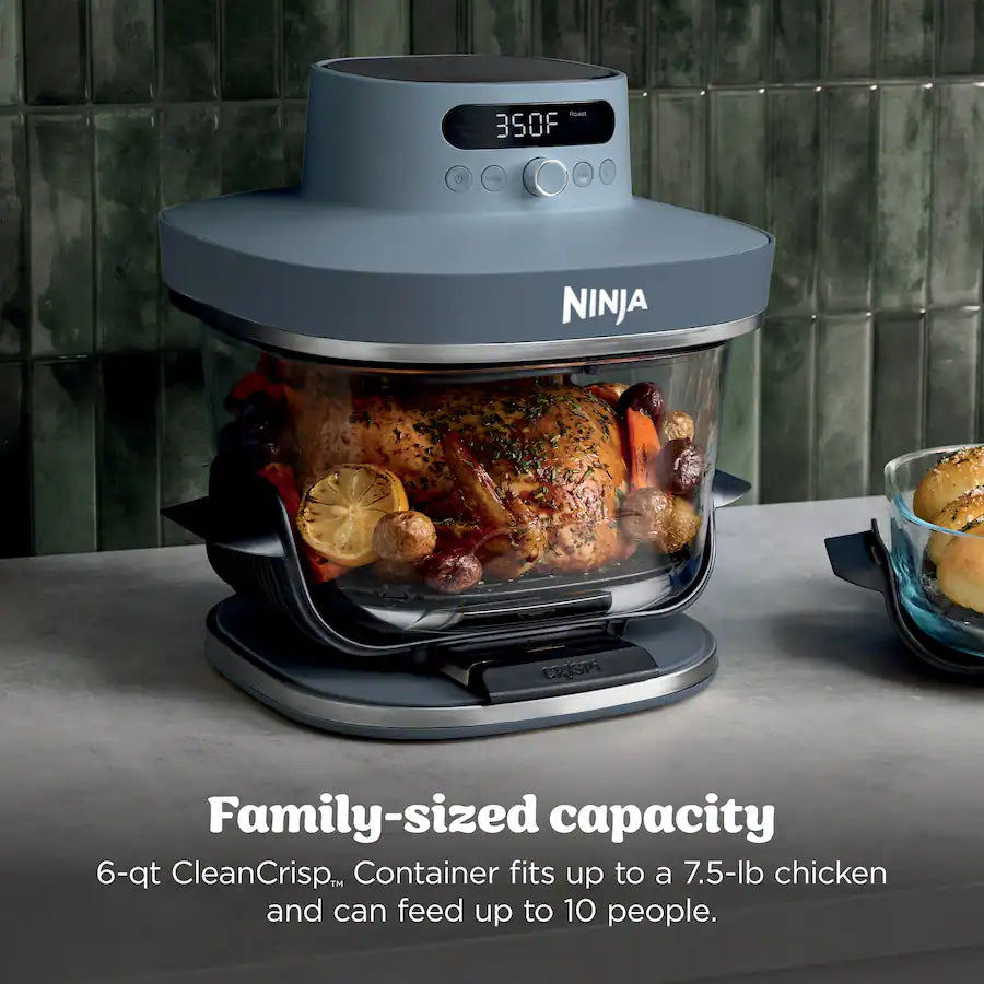 Ninja Crispi Pro 6-in-1 Countertop Glass Air Fryer, Cyberspace