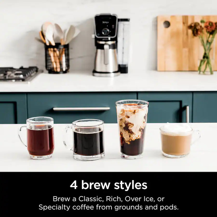 Ninja DualBrew PRO 12 Cup Specialty Coffee System, Black/Silver