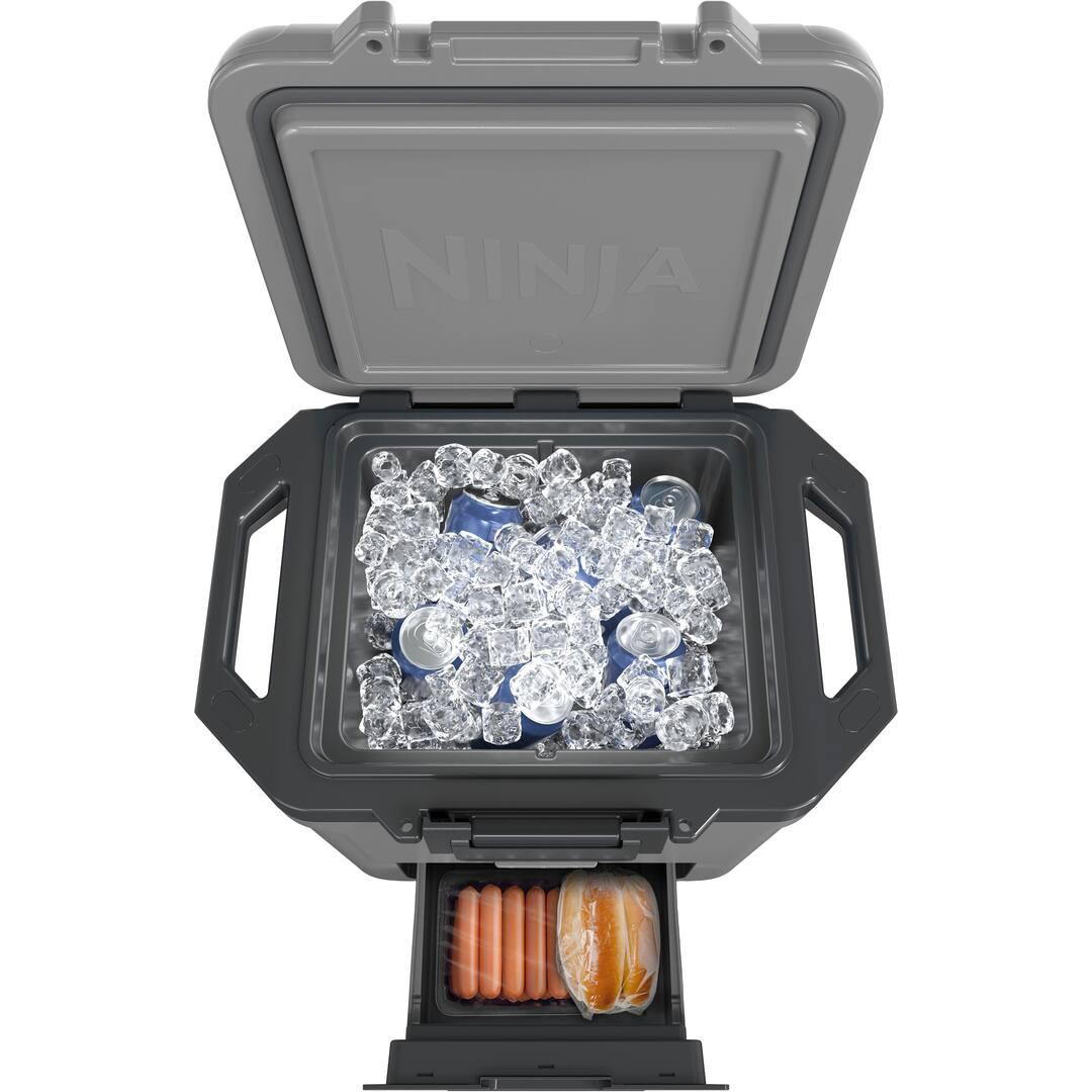 Ninja FrostVault 30 Quart Hard Cooler with Dry Zone, Slate Gray