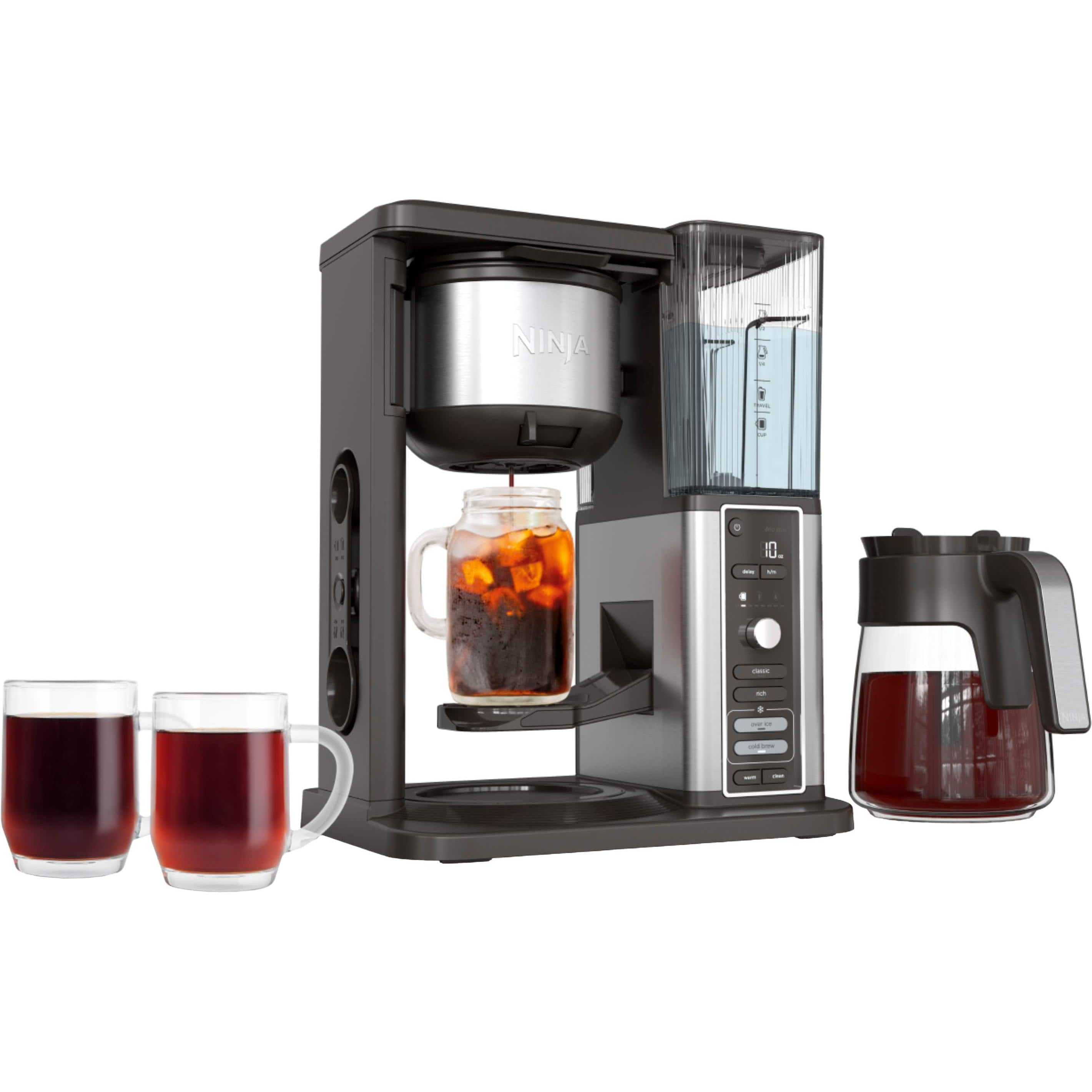 Ninja Hot & Iced XL Coffee Maker with Rapid Cold Brew 12-cup Drip Coffee Maker & Single Serve Brewing, Black