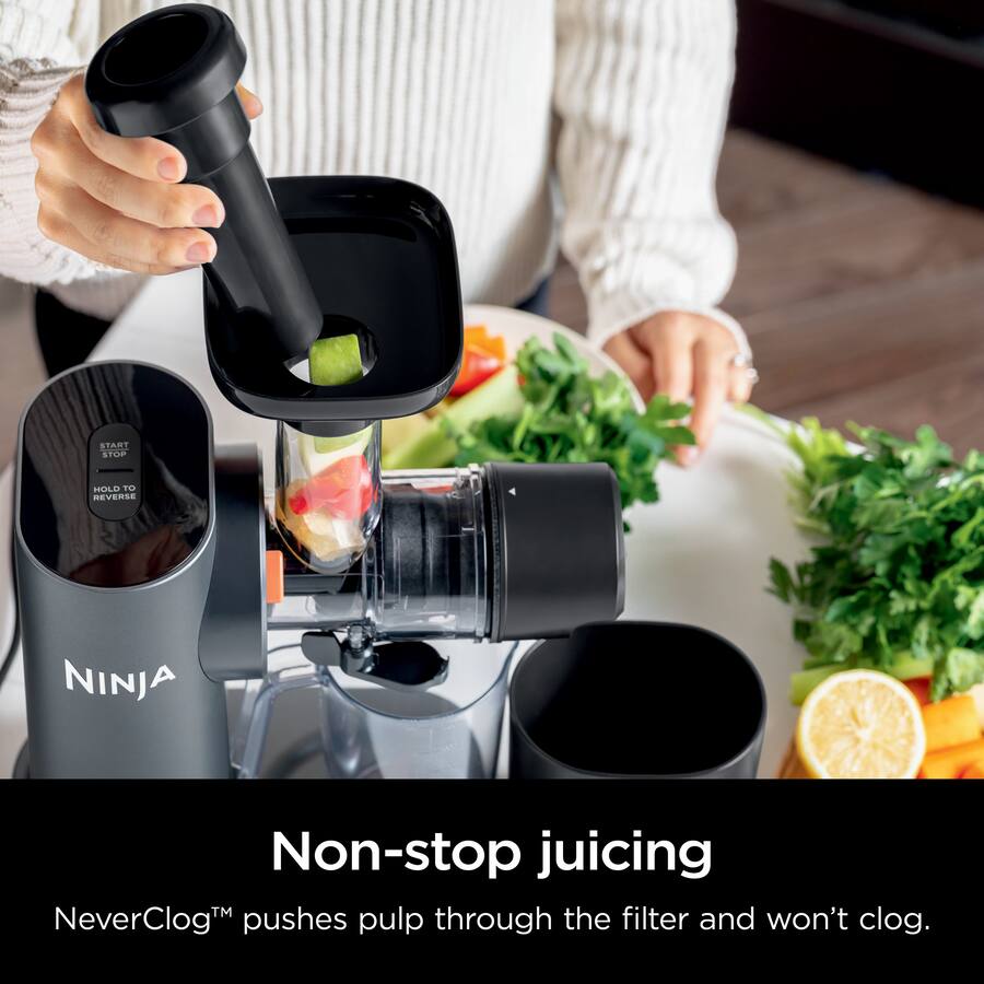 Ninja NeverClog Cold Press Juicer - Charcoal