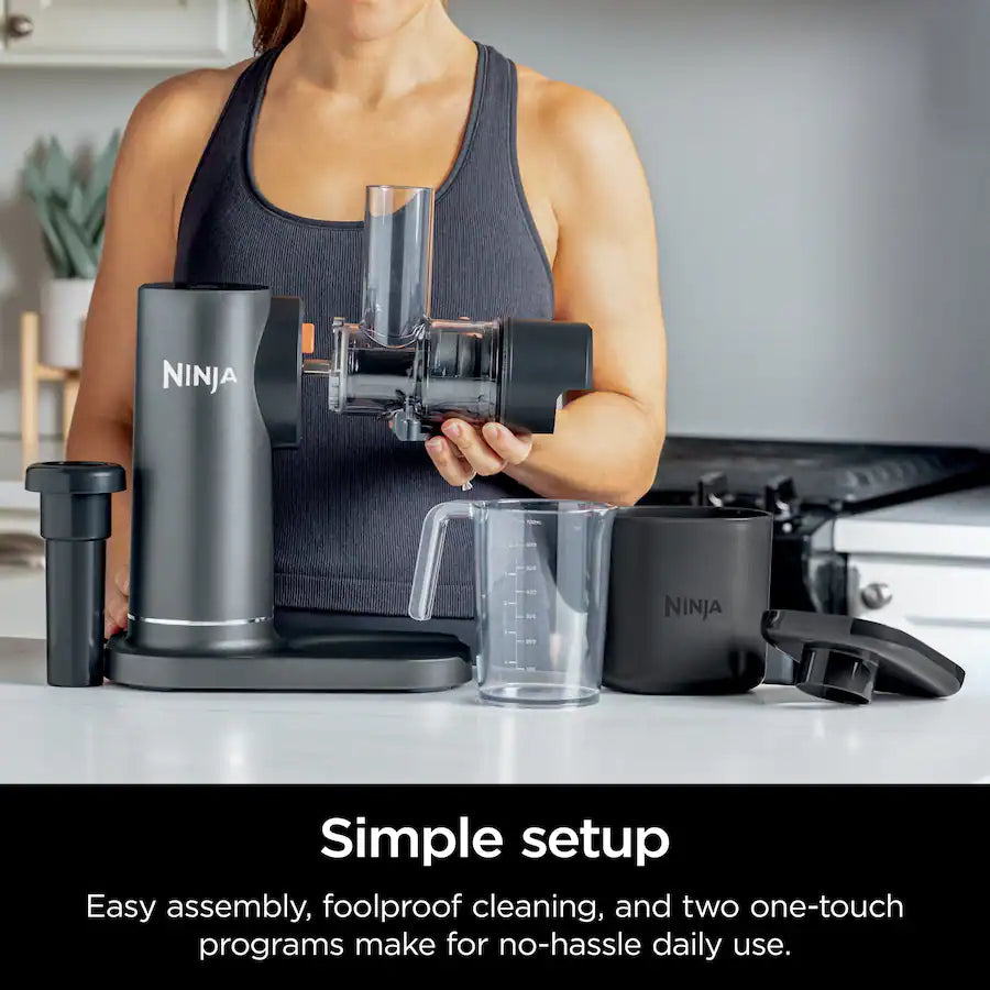 Ninja NeverClog Cold Press Juicer - Charcoal