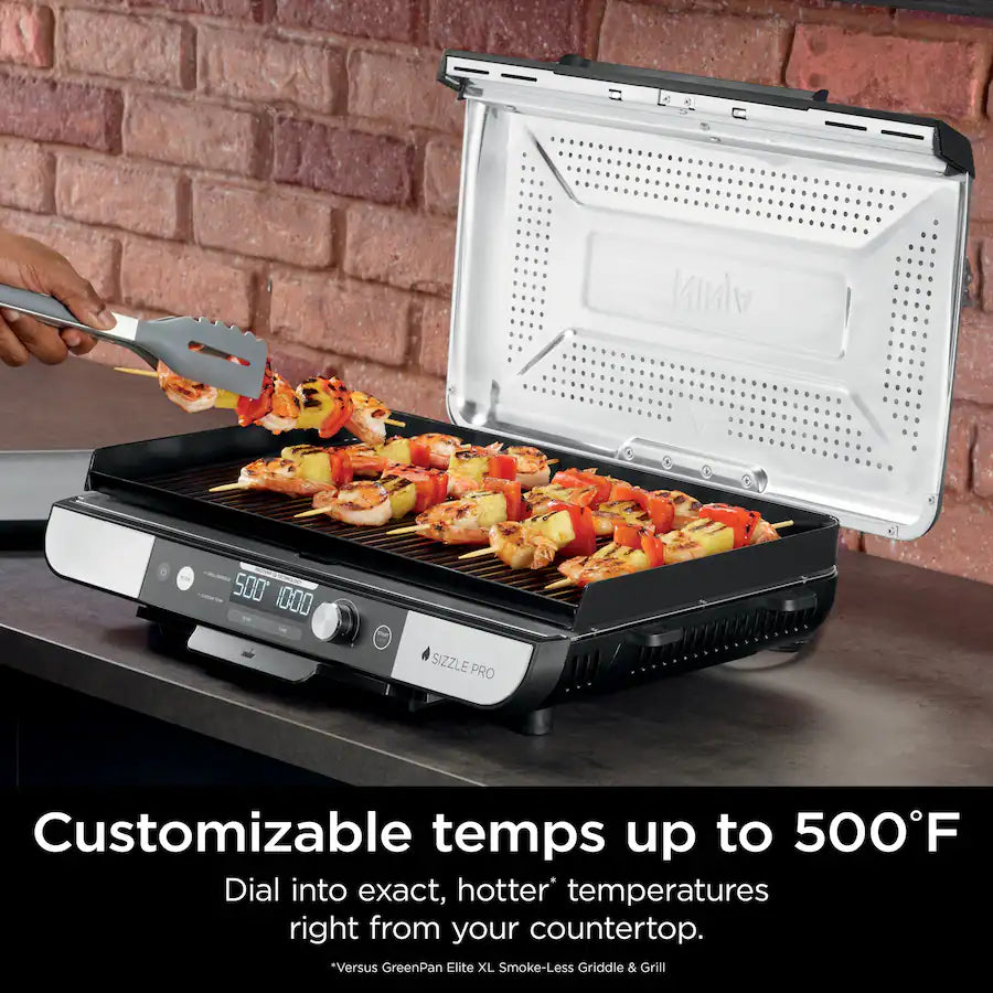 Ninja Sizzle PRO XL 20" Indoor Grill & Griddle, Silver