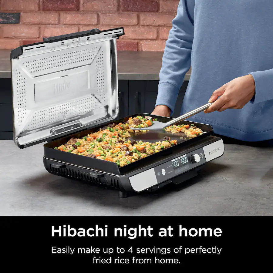 Ninja Sizzle PRO XL 20" Indoor Grill & Griddle, Silver