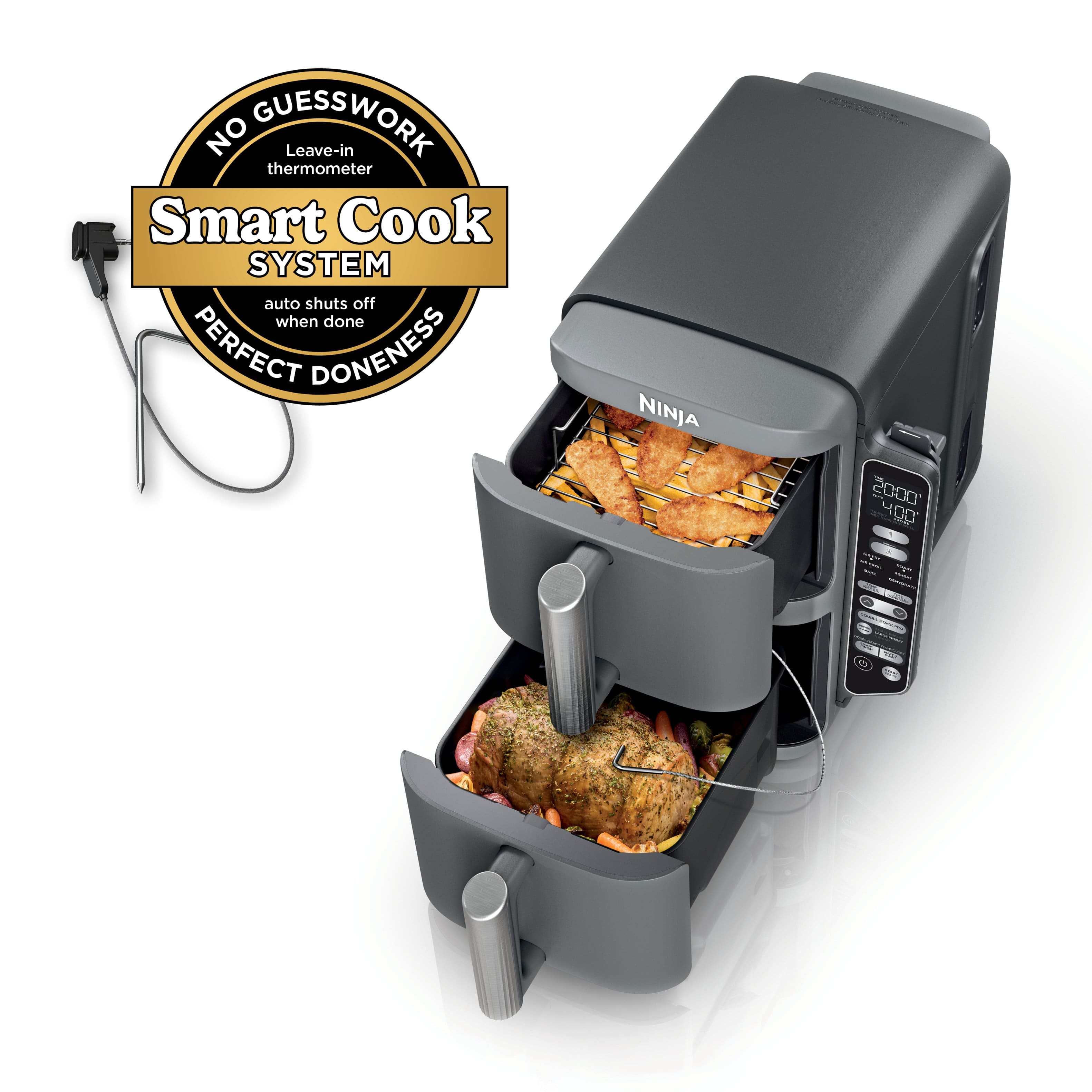Ninja Smart DoubleStack XL 2 Basket Air Fryer, Deep Gray