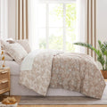 Paisly Garden Reversible Comforter Set, Taupe