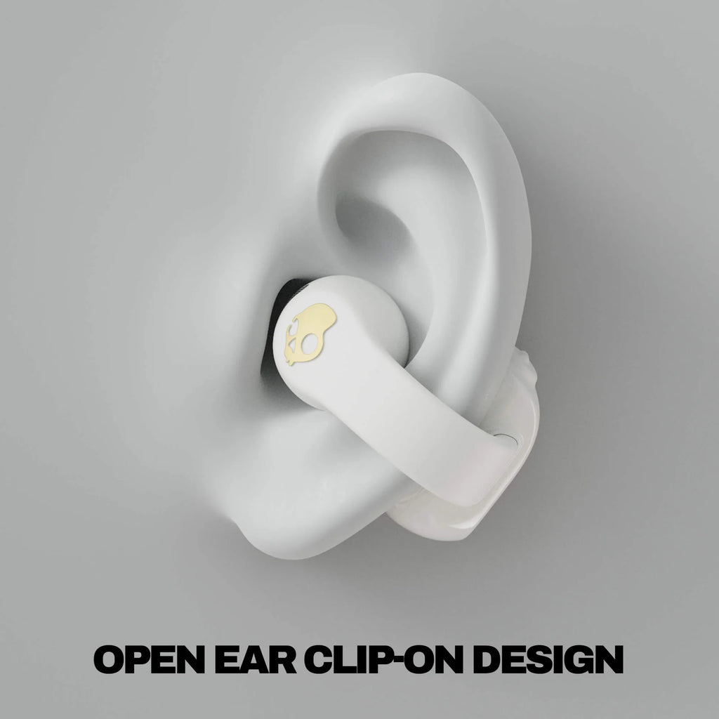 Skullcandy Push 720 Open Earbuds, Bone & Gold