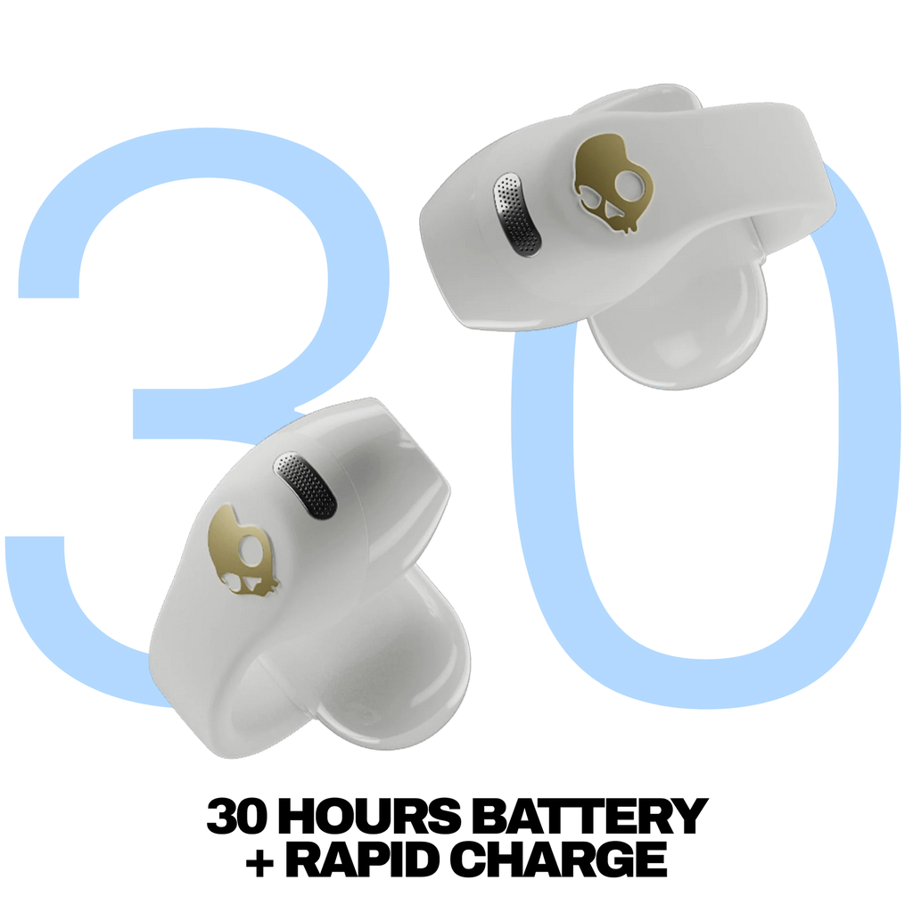 Skullcandy Push 720 Open Earbuds, Bone & Gold