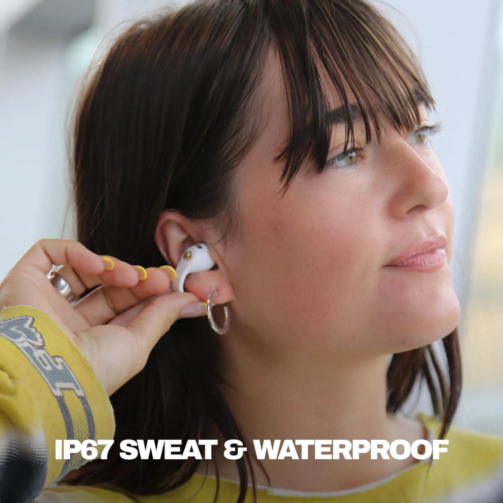 Skullcandy Push 720 Open Earbuds, Bone & Gold