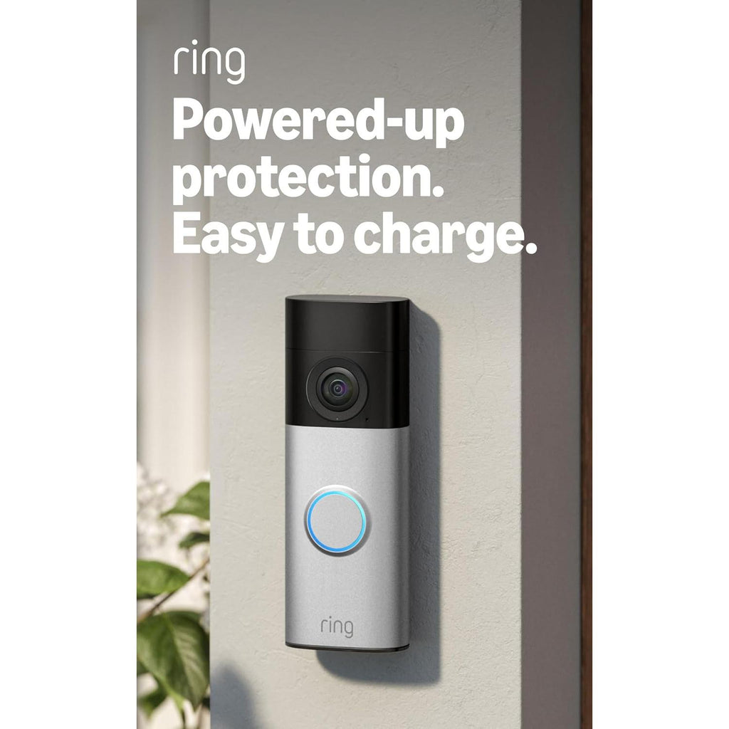 Ring Battery Doorbell 2K Plus, Nickel Silver