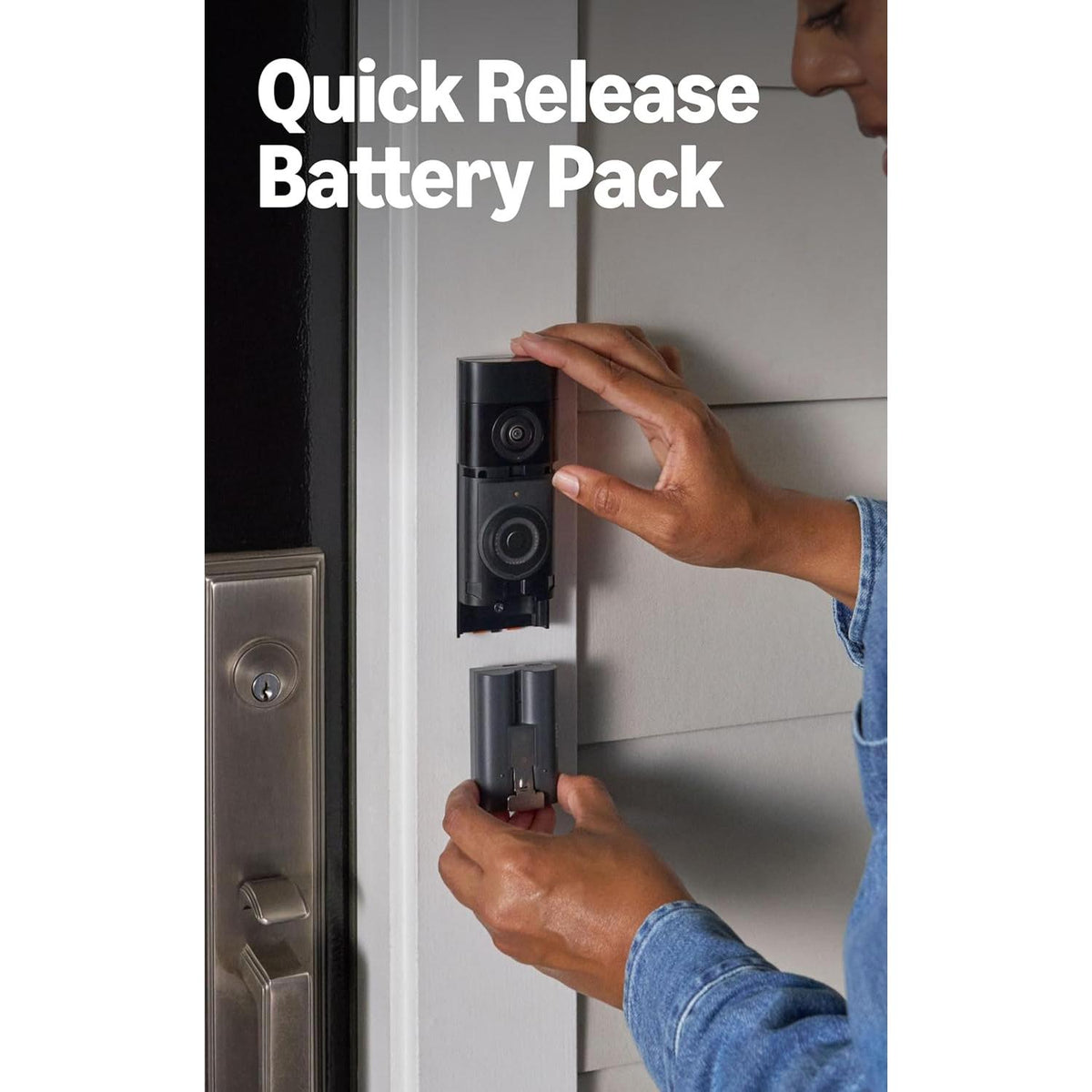 Ring Battery Doorbell 2K Plus, Nickel Silver