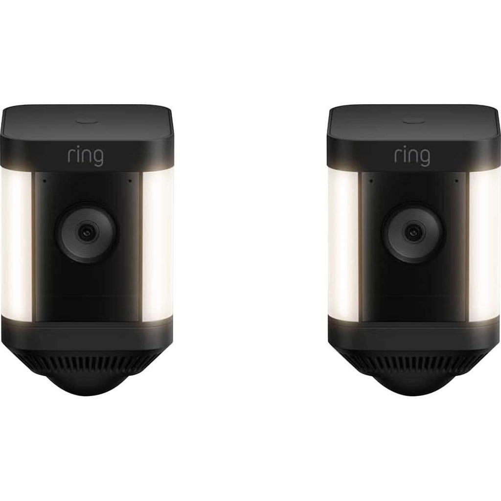 Ring Spotlight Cam Plus 2-pack Camera Indoor/Outdoor Wireless 1080p Security Cameras, Black