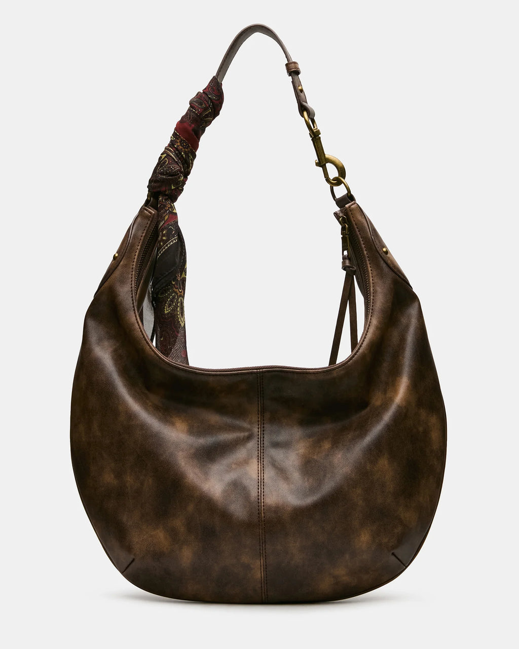 Steve Madden Olga Hobo Shoulder Bag, Distressed Brown