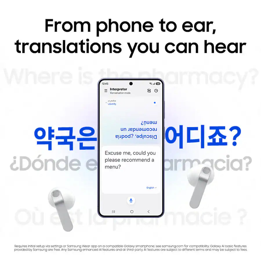 Samsung Galaxy Buds4 Wireless Earbuds, Black