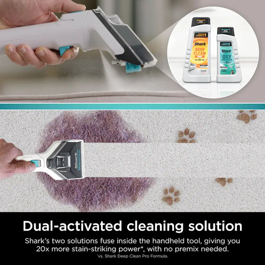 Shark CarpetXpert with Stainstriker Deep Cleaning 2-in-1 Vacuum, White