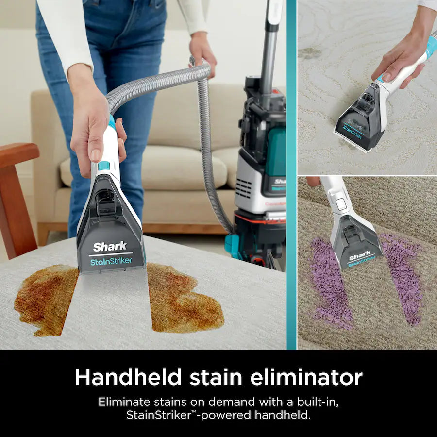 Shark CarpetXpert with Stainstriker Deep Cleaning 2-in-1 Vacuum, White
