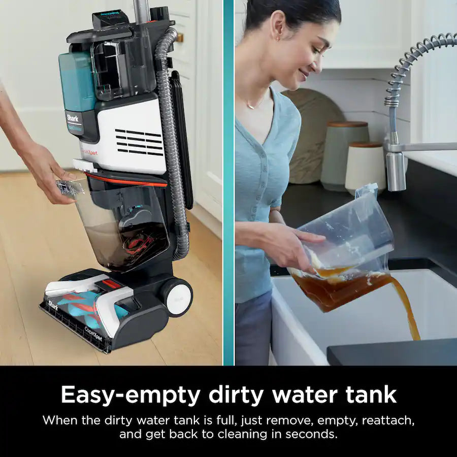 Shark CarpetXpert with Stainstriker Deep Cleaning 2-in-1 Vacuum, White