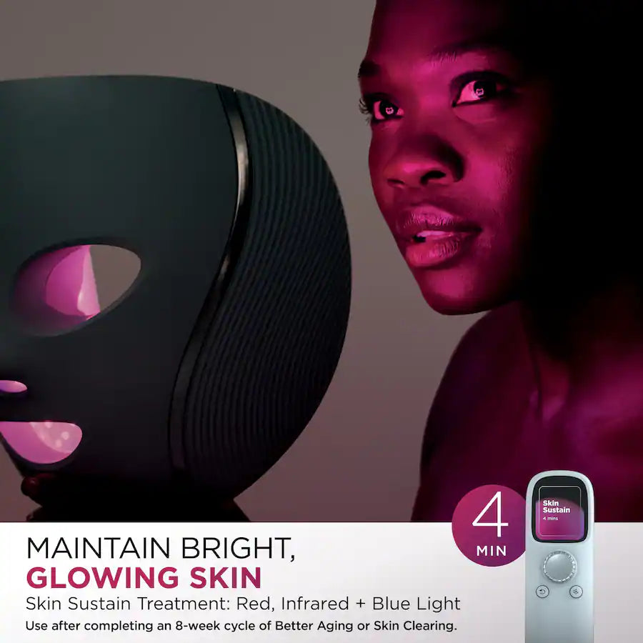 Shark CryoGlow Under-Eye Cooling + LED Face Mask, Blue Frost