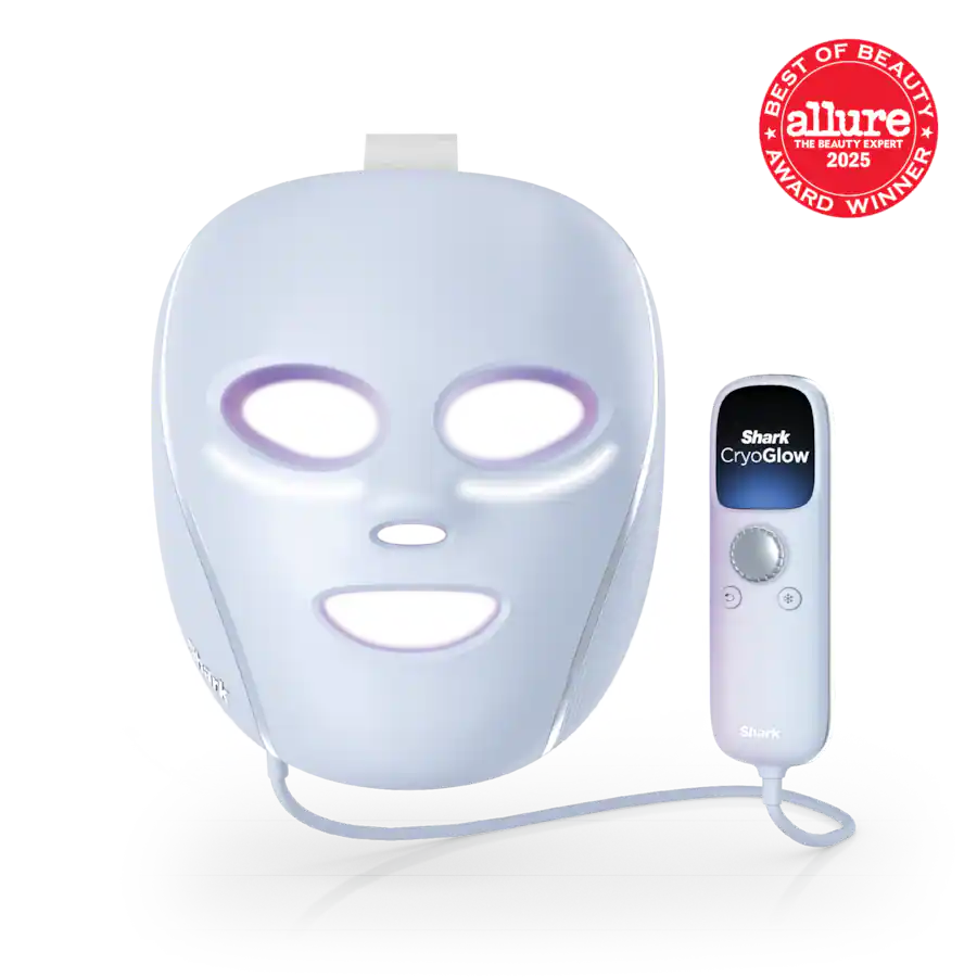 Shark CryoGlow Under-Eye Cooling + LED Face Mask, Blue Frost