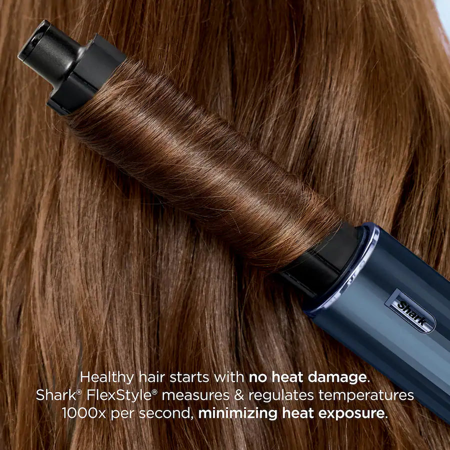 Shark FlexStyle Air Styling & Drying System, Powerful Hair Blow Dryer and Multi-Styler Straight & Wavy Hair, Indigo Rush