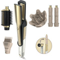 Shark Glam Ceramic & Powerful Air Styling & Drying System, for Curling, Air Straightening & Glossing + Diffuser, Gold