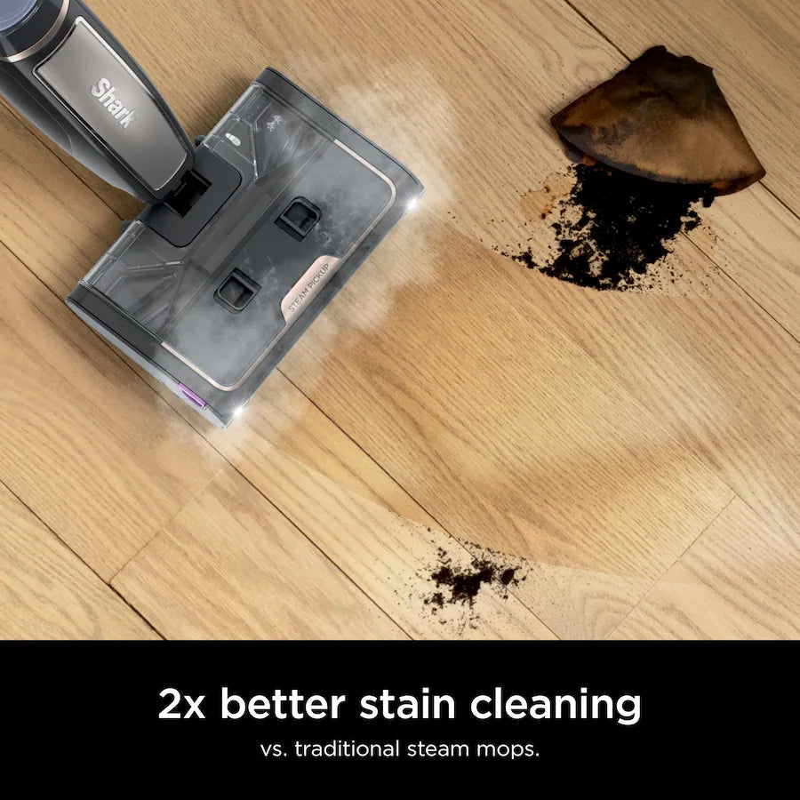 Shark Pickup 3-in-1 Steam Mop, Pick-Up, Sanitize, Black/Stone Metallic