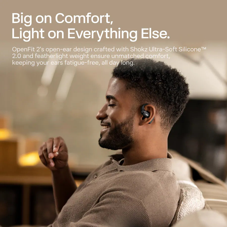 Shokz OpenFit 2 True Wireless Earbuds, Black