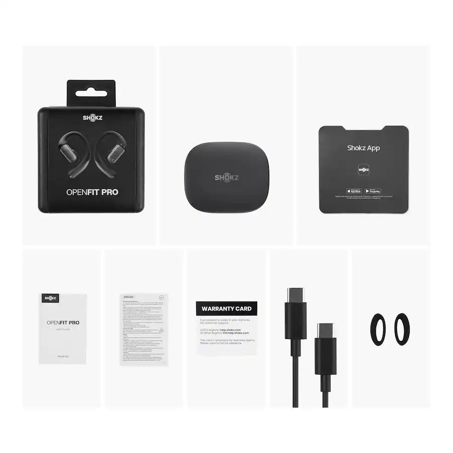 Shokz OpenFit Pro Wireless Bluetooth Earbuds, Black