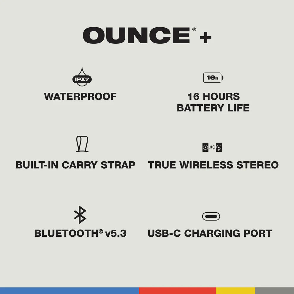 Skullcandy Ounce+ Wireless Speaker, Red