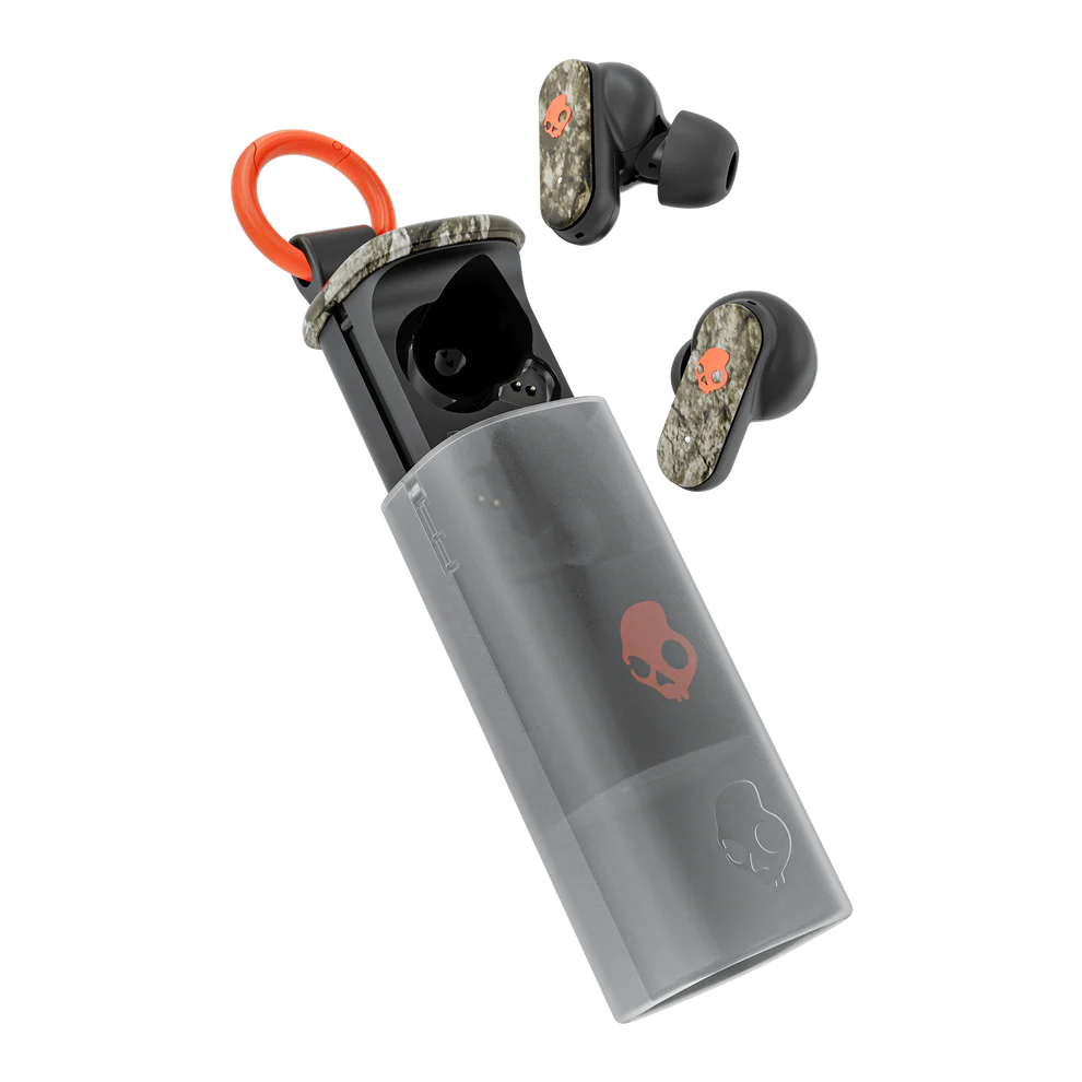 Skullcandy x Realtree Limited Edition Dime EVO Wireless Earbuds, Black/ Orange