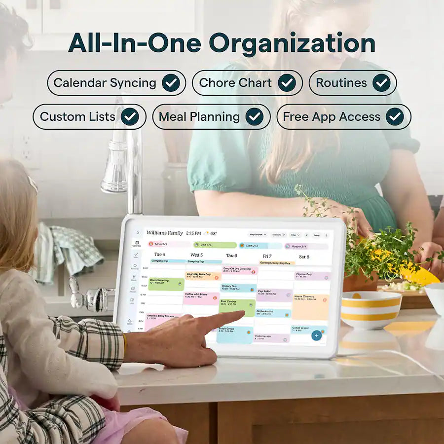 Skylight Calendar 2: Touchscreen Smart Calendar and Chore Chart, White