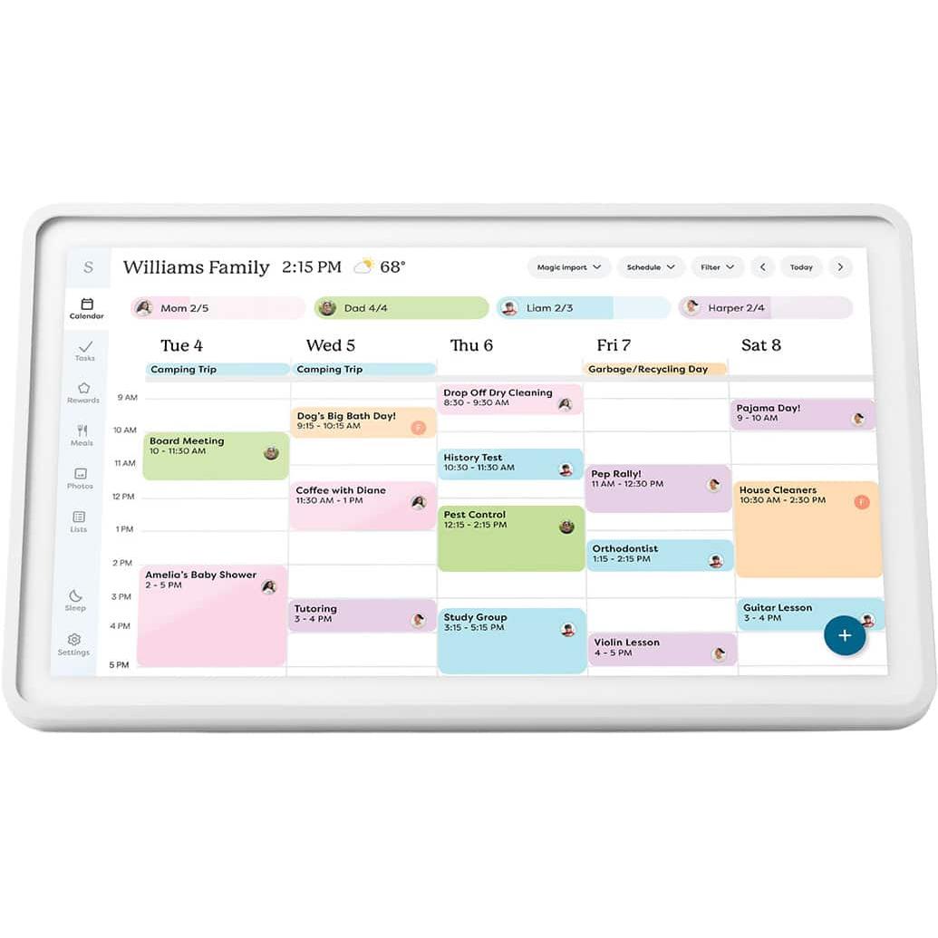 Skylight Calendar 2: 15 Inch Touchscreen Smart Calendar and Chore Chart, White