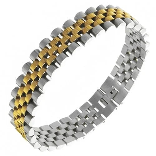Stainless Steel Two-Tone Bracelent