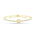 Sterling Silver Golden Center Clover Bracelet