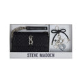 Steve Madden Carina Crossbody Wallet Boxed Gift Set, Black