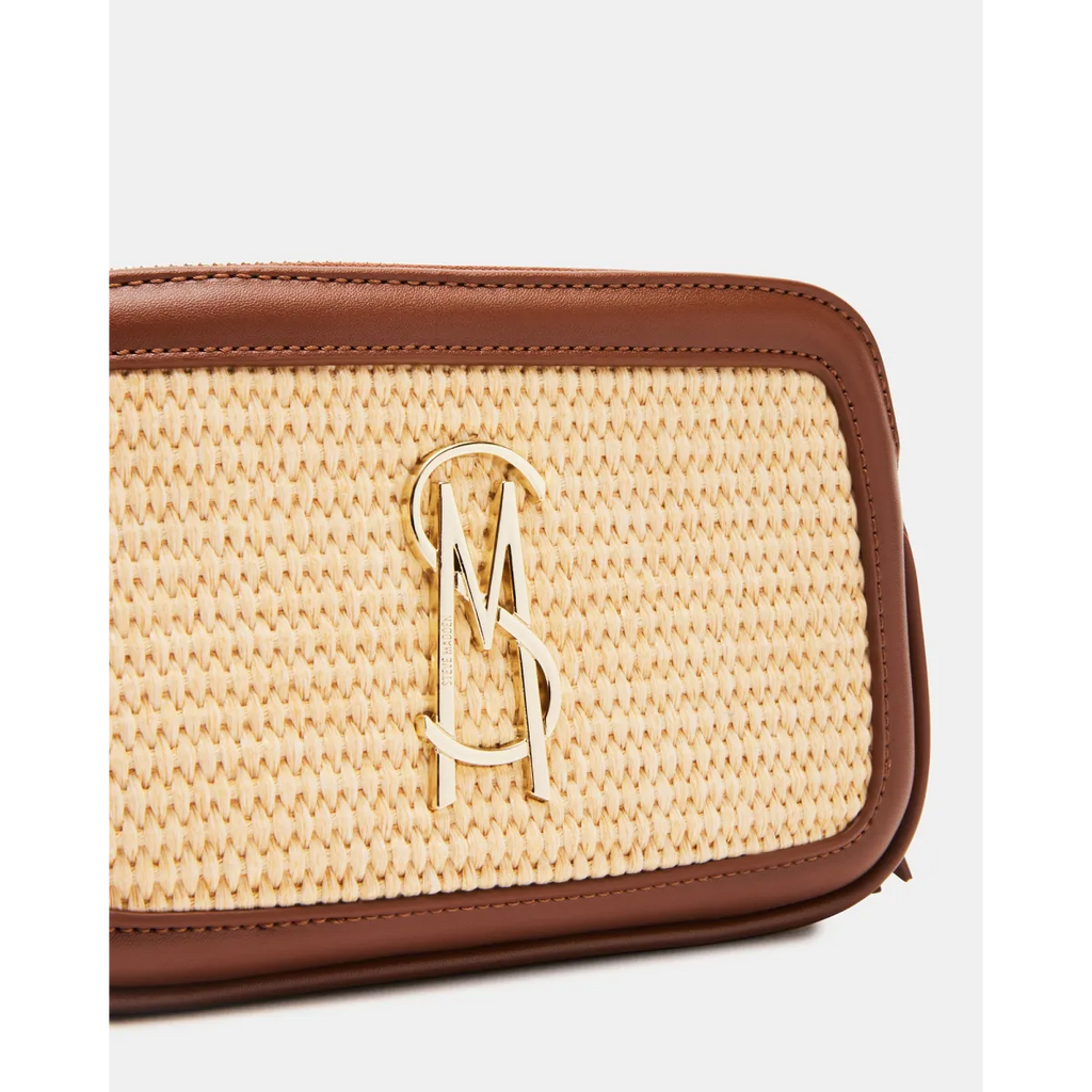 Steve Madden Daisy Crossbody, Straw Cognac